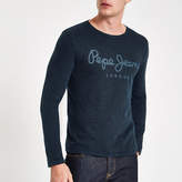 Thumbnail for your product : River Island Pepe Jeans blue long sleeve T-shirt
