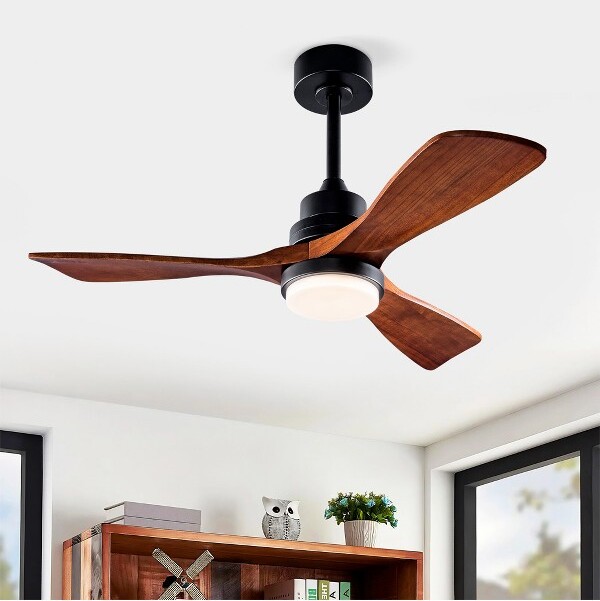 TOBILIHotsales42InchCeilingFansOutdoorCeilingFanforPatioswithLight3BladesModernCeilingFanWoodFanforFarmhouse