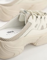 Thumbnail for your product : ASOS DESIGN Dava chunky mule trainers in taupe