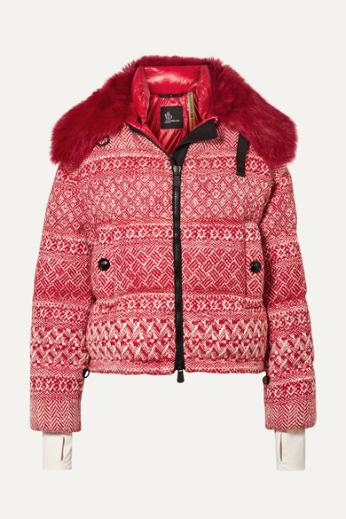 moncler red down jacket
