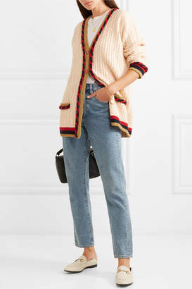 Gucci Oversized Wool And Cashmere-blend Cardigan - Ivory