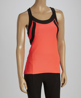 Thumbnail for your product : Diva Pink & Black Swoop Color Block Racerback Tank