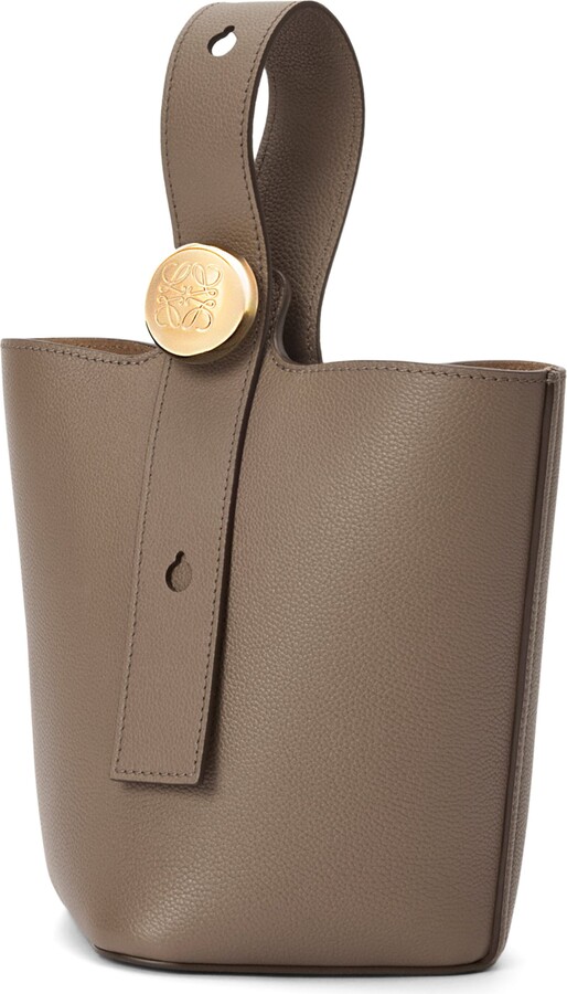 Loewe Mini Leather Pebble Bucket Bag