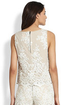 Thumbnail for your product : Alice + Olivia Amal Boxy Lace Tank