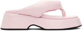 Thumbnail for your product : Ganni Pink Retro Thong Platform Sandals