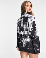 Thumbnail for your product : Jaded London cropped blazer in grey print co