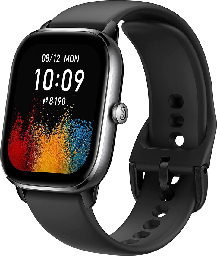 Amazfit GTS 4 Mini Smart Watch: Fitness Tracker with 120+ Sport Modes-Black Silicone Watchband