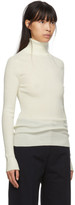 Thumbnail for your product : Studio Nicholson Off-White Fitted Pico Turtleneck