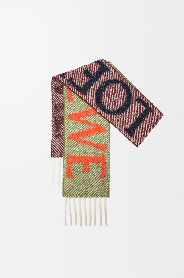 Loewe Scarf In Alpaca And Wool Blend For Woman