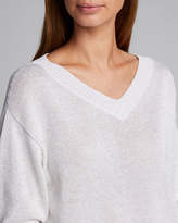 Thumbnail for your product : Brunello Cucinelli Metallic Cotton V-Neck Sweater