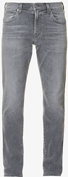 Citizens of Humanity Mens Sycamore Mdlt Grey London Slim-Fit Stretch-Denim Jeans 33