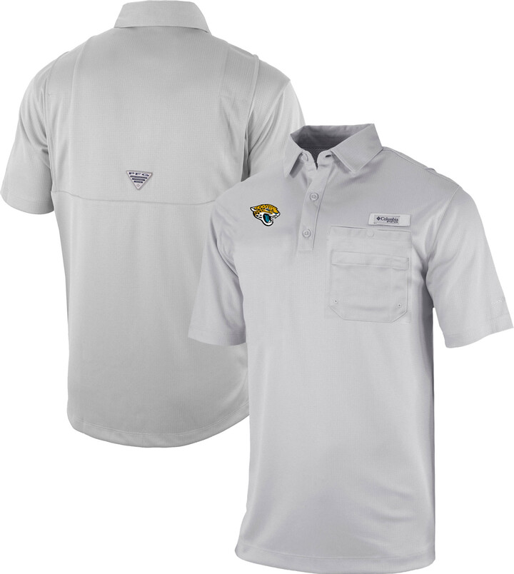 Men's Columbia Gray Jacksonville Jaguars Omni-Wick Flycaster Pocket Polo