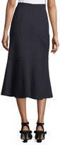 Thumbnail for your product : Rebecca Taylor Flared-Hem Crepe Midi Skirt