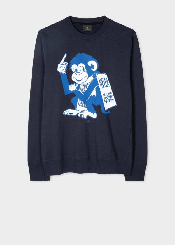 Paul Smith 'Never Assume Monkey' Print Sweatshirt - ShopStyle