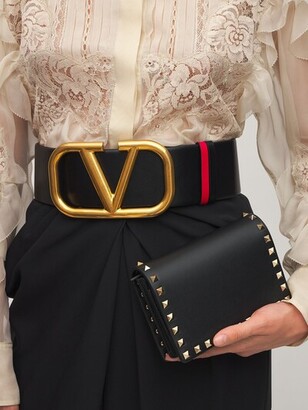 7cm reversible v logo leather belt - Valentino Garavani - Women