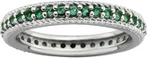 Thumbnail for your product : Stacks & Stones Sterling Silver Lab-Created Emerald Eternity Stack Ring