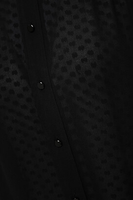 Marc Jacobs Ruffle-trimmed fil coupé silk-georgette blouse