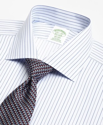 Brooks Brothers Milano Slim-Fit Dress Shirt, Non-Iron Framed Music Stripe
