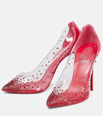 Christian Louboutin Degrastrass 100 PVC and patent leather pumps