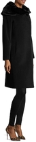 Thumbnail for your product : Cinzia Rocca Wool Fur Trim Coat