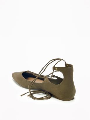 Old Navy Pointy-Toe Lace-Up Flats for Women