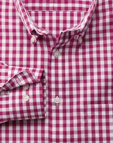Thumbnail for your product : Charles Tyrwhitt Slim fit non-iron poplin red check shirt