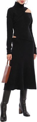 Each X Other Cutout Merino Wool And Cashmere-blend Turtleneck Midi Dress