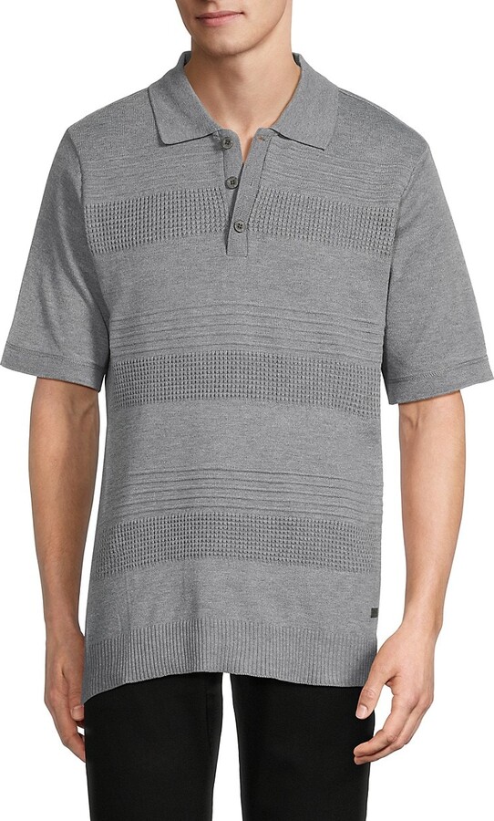 Buffalo David Bitton Worden Quarter-Button Polo Shirt