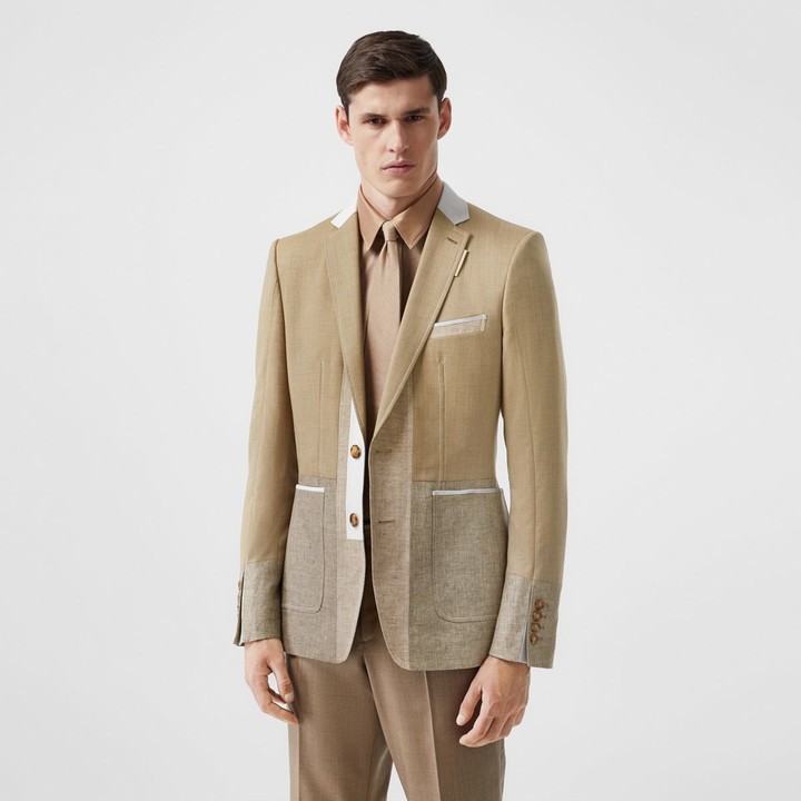 Burberry English Fit Wool Cashmere and Linen Tailored Jacket - ShopStyle