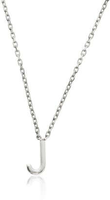 Lily & Roo - Solid White Gold Miniature Initial Letter Necklace