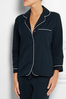 Thumbnail for your product : Bodas Seersucker cotton pajama top