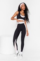 Thumbnail for your product : Nasty Gal Womens NG LA Colorblock Workout Leggings - Black - 4