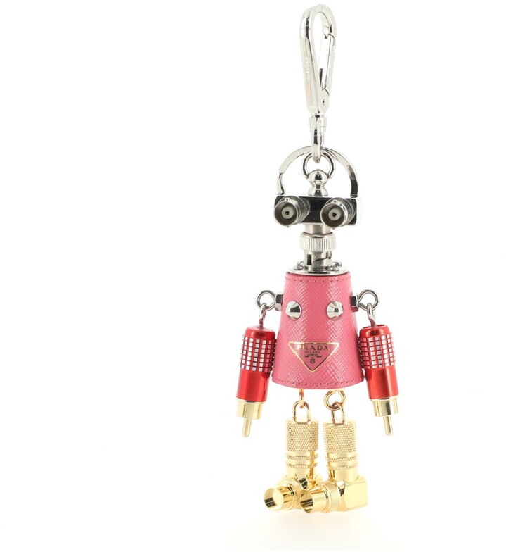 Prada Robot Keychain Metal and Leather - ShopStyle