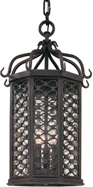 Troy Lighting Los Olivos Iron 2 -Bulb Mains Only Outdoor Hanging Lantern