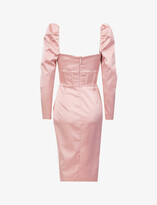 Thumbnail for your product : Lavish Alice Sweetheart-neckline satin-crepe midi dress