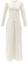 Thumbnail for your product : Isabel Marant Taylin Panelled Cotton Maxi Dress - Ivory