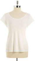 Thumbnail for your product : Eileen Fisher Petite Silk Scoopneck Tee