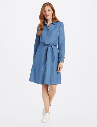 draper james chambray shirt dress