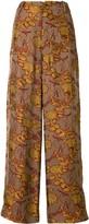 Thumbnail for your product : UMA WANG Floral-Embroidered Palazzo Trousers