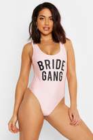 Thumbnail for your product : boohoo Bride Gang Hen Swimsuit