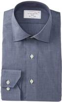 Thumbnail for your product : Lorenzo Uomo Solid Denim Trim Fit Dress Shirt