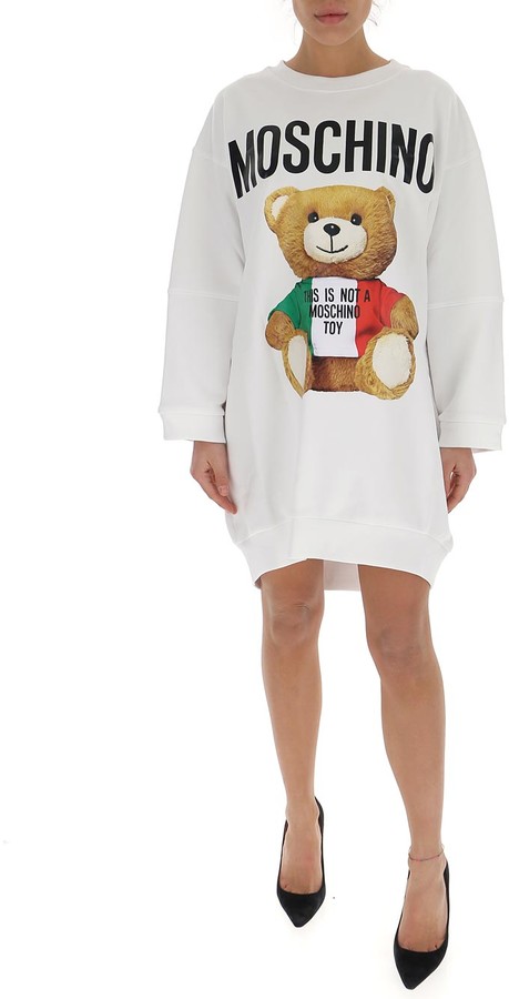 moschino hooded sweatshirt dress