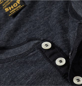 Thumbnail for your product : Jean Shop Long-Sleeved Cotton-Jersey Henley T-Shirt