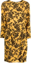 Pre-Owned Floral-Print Silk Dress 