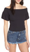 Thumbnail for your product : Love, Fire Rib Knit Off the Shoulder Top