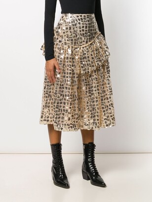 Simone Rocha Ruffled Sequin Skirt