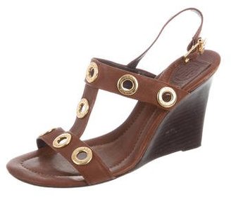 Tory Burch Leather Wedge Sandals