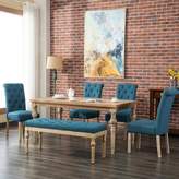 Thumbnail for your product : Bungalow Rose Kenleigh 6 Piece Dining Set Color: Blue