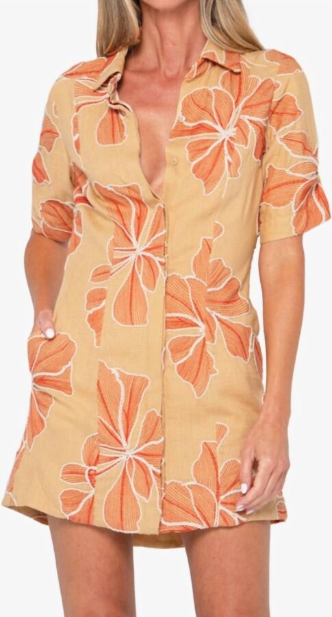 JBQ Ginger Dress In Orange Multi