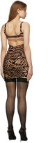 Thumbnail for your product : Thierry Mugler Beige & Black Printed Mesh Dress
